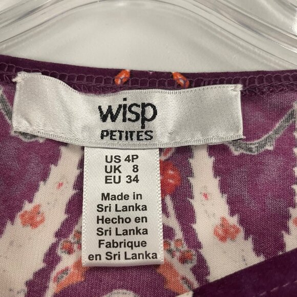 Wisp Petites Womens Colorful Sheath Dress 3/4 Sleeve Size 4P - Picture 8 of 9